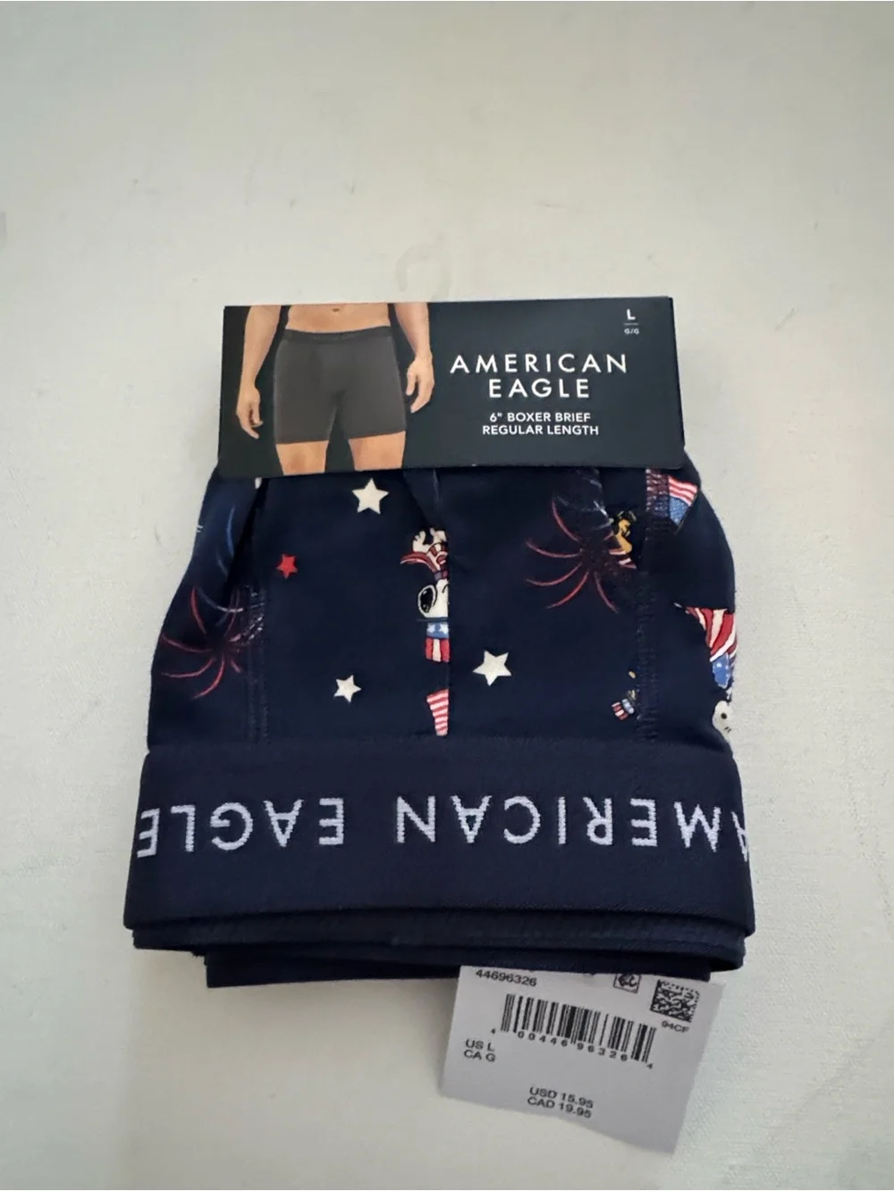 Snoopy Boxer Briefs Mens Large American Eagle Americana